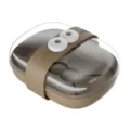 Cute cartoon soap box with lid travel portable soap dish minion style brown household holder - Coffee