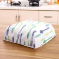 Foldable rectangular food cover with cute utensil print for dining table protection - L / Blue