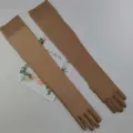 Guantes largos ultra delgados de protección solar para mujer guantes de verano transparentes - 55cm / Café