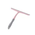 Household silicone window squeegee, pink and grey multi-functional glass cleaning wiper tool. - Squeegee / Pink