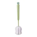 Long handle sponge bottle cup cleaning brush with carrot shape hanging hole for kitchen daily use. - Carrot Cup Brush, Green