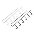 Under shelf mug cup holder 6 hooks kitchen cabinet iron wire storage organizer rack white black - Approx. 26.2cm Long / White