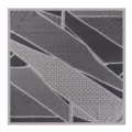 Donna 110x110cm foulard quadrato effetto seta stampato geometrico elegante fazzoletto - Style 1 / 110