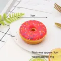 Pink PU simulation donut fridge magnet with colorful sprinkles decoration - Fridge Magnet (Magnetic Back) / Red Sprinkle Doughnut