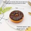 Realistic 7cm chocolate simulation donut prop with colorful sprinkles for food display - Fridge Magnet (Magnetic Back) / Brown Sprinkle Doughnut