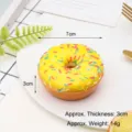 Realistic artificial yellow sprinkle donut model for display or creative fridge magnet - Fridge Magnet (Magnetic Back) / Yellow Sprinkle Doughnut
