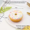 Realistic PU artificial donut model with white icing and sprinkles for creative home decor - Fridge Magnet (Magnetic Back) / White Sprinkle Doughnut