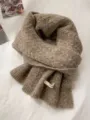 Koreaanse stijl zachte gebreide winterscarf voor dames, gezellige warme nekwarmer. - 135-175CM / Koffie met Melk