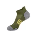 Men athletic ankle socks breathable mesh running socks quick dry sports short socks - One Size / Olive Green
