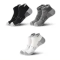 Men's athletic running ankle socks with tab breathable mesh sports socks pack of 3 - One Size / Multicolor