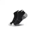 Men's low cut athletic running socks breathable mesh ankle sports socks with tab. - One Size / Black