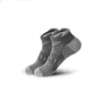 Men's Professional Athletic Ankle Socks Breathable Mesh Running Sports Socks With Tab - One Size / Gray