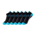 Men's athletic low cut running socks breathable black blue summer sweat absorbent fitness socks - One Size / Black Blue