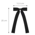 Unisex schwarze lange Schleife Krawatte Polyester JK Uniform Band modisches Accessoire für Anzug - 12x25cm / Schwarz