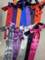 Polyester JK Uniform lange Schleife Band vielseitiges Modeaccessoire Farbvariante. - 12x19cm / Fuchsia