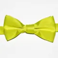 Dettaglio papillon giallo neon in poliestere tinta unita, perfetto per bambini ed eventi. - 08 Giallo chiaro