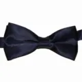 Classico papillon doppio in raso blu navy per abbigliamento formale, matrimoni ed eventi per bambini. - Blu Navy