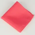 Heren effen kleur fijn ruitje pochet felroze polyester pak zakdoek accessoire mooi - 1 Witte lijn karmozijnrood