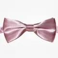 Farfallina in raso rosa per bambini e adulti, accessorio in tessuto poliestere lucido liscio. - Rosa