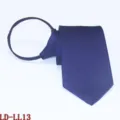 Heren rits stropdas 8cm voorgeknoopt luie das zakelijk formeel donkerblauw geometrisch patroon - Donkerblauw