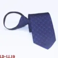 Heren rits stropdas 8cm voorgeknoopt zakelijk formeel donkerblauw patroon voorraad - Donkerblauw