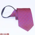 Heren stropdas met rits voorgestrikt 8cm breed formele zakelijke mode accessoire detailweergave. - Magenta