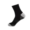 Nahaufnahme von Sportsocken mit atmungsaktiven Bogenstreifen und verstärkter Frotteefers. - Einheitsgröße / Schwarz