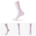 Rosa athletische Trainings-Crew-Socken für Herren und Damen, atmungsaktive Sportsocken. - Uni Weiß