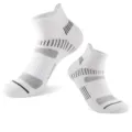 Professionelle Herren Sport-Laufsocken, atmungsaktive kurze Mesh-Tennissocken mit gepolsterter Sohle. - Einheitsgröße / Weiß