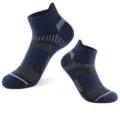 Atmungsaktive Herren Sport-Kurzsocken, Mesh Laufschocks mit Frotteesohle für Fitness und Training. - Einheitsgröße / Marineblau