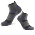 Herren sportliche kurze Sneakersocken grau atmungsaktive Laufsocken mit Frotteesohle - Einheitsgröße / Dunkelgrau