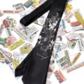 Y2K Krawatte für Studenten, schwarzes Kunstaccessoire, trendige Jugendmode für den Alltag. - Blütencluster