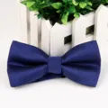 Klassische blaue Silberdraht Herren Jacquard Fliege für festliche Hochzeitsoutfits. - Dunkelblau