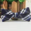 Kinder blaue Karo Fliege fur Jungs und Madchen, stylischer britischer Modaccessoire. - LJ-EM01