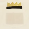 Heren zakdoek pochette van polyester met zwarte band en gouden kroonvouwing voor pakken. - Lichtgouden Kleur