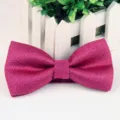Herren rosenroter Jacquard Fliege mit Silberpunkten, ideal für Hochzeiten und elegante Abendgarderobe. - Fuchsia