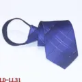 Heren blauwe ruitjes ritsdas 8 cm makkelijke luie voorgeknoopte stropdas zakelijke details. - Blauw