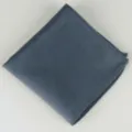 Heren effen grijs blauw pochet met fijne textuur pak huwelijk formeel zakelijk accessoire - Donkergrijs