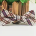 Children cotton plaid bow tie British style multicolor performance bowknot for kids boys daily wear - LJ-EM05