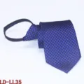 Heren blauwe geruite das met rits 8cm brede eenvoudige luie formele zakelijke stropdas - Blauw