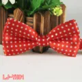Rote Fliege mit Punkten für Herren, klassische Polyester Krawatte für Hochzeit und Partys. - Nr. 1