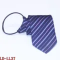 Heren stropdas met rits 8cm breed zakelijke formele kleding gestreept ontwerpinformatie - Donkerblauw