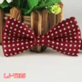 Farfallino rosso a pois da uomo in seta di poliestere matrimonio formale accessorio collo - n.5
