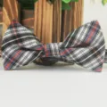 Kids British Style Cotton Plaid Bow Tie Multicolor Children Performance Bowtie Accessory - LJ-EM07