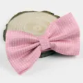 Herren rosa gepunktete Polyester Fliege, klassische formelle Hochzeitsfliege für Herrenmode. - Rosa Polka Dot (LJ-CD05)