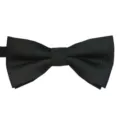 Classic kids black striped bow tie for wedding performance, premium detail close-up. - Style 9