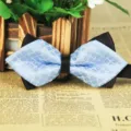 Mens classic patterned bow tie wedding business formal polyester neckwear accessory - LJ-JJ09