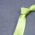 Cravatta da uomo d'affari unita da 8 cm in seta di poliestere verde lime elegante. - LD-HC8CM05 giallo limone