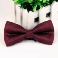 Farfallino da uomo bordeaux in poliestere jacquard con pois argentati per matrimonio sera - Borgogna