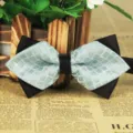 Men's pointed bow tie business casual wedding polyester fabric variant color style accessory. - LJ-JJ11